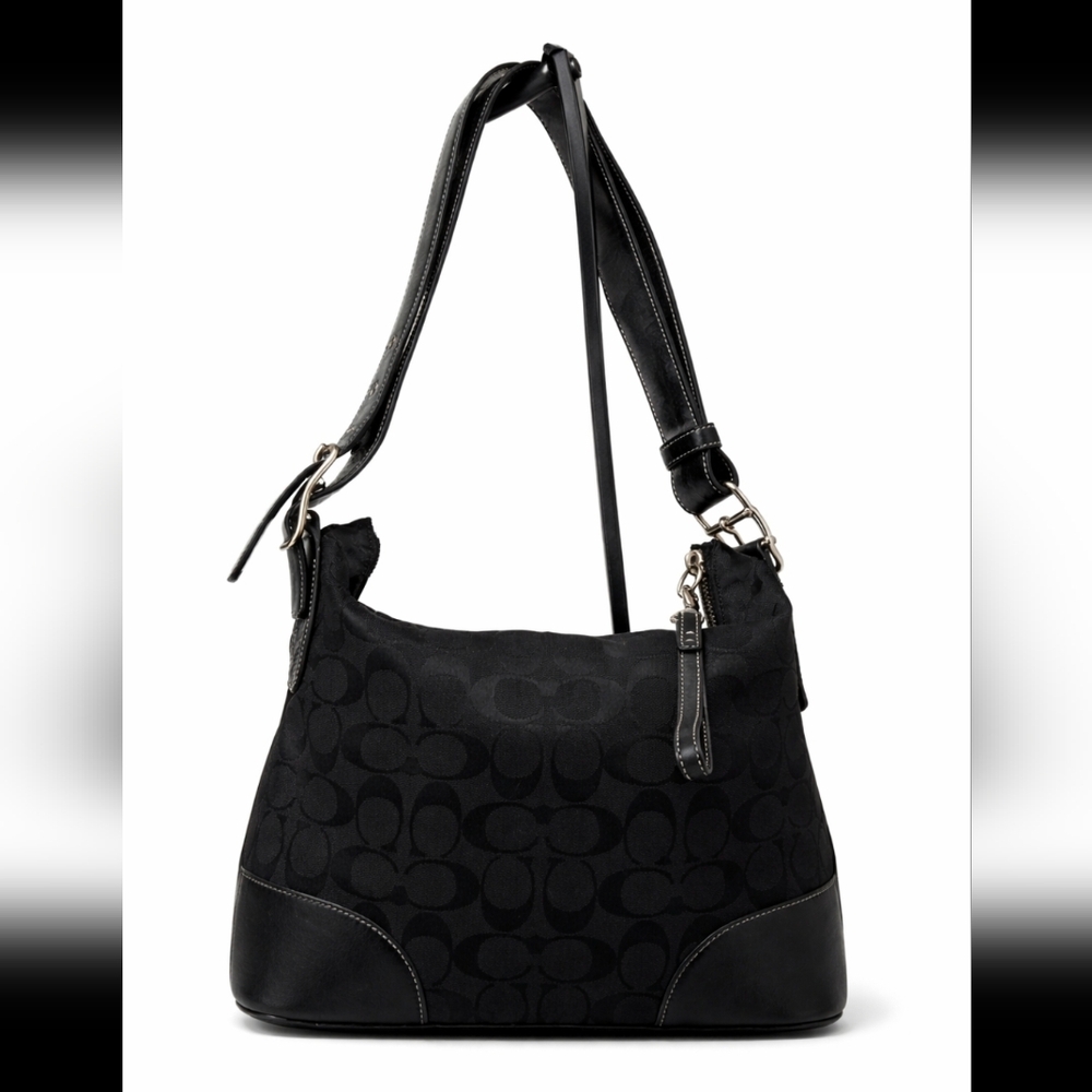 Coach Vintage 6347 Slim Duffle Crossbody in Black Canvas